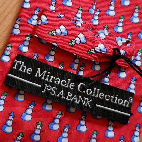 Jos A Bank snowman tie Miracle collection - Picture 7 of 7